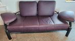 Design Jori bank in paars leer en staal uitgevoerd, Huis en Inrichting, Zetels | Zetels, Ophalen, Leer