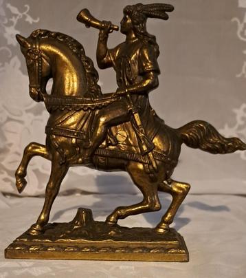Vintage Native beeldje op paard, Enlèvement