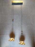 Duo hanglamp in Art Nouveaustijl, Ophalen, Gebruikt, Glas, 75 cm of meer