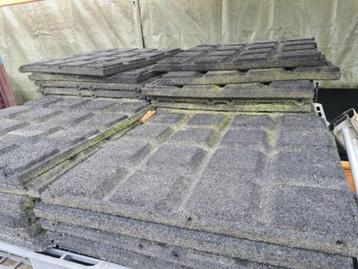 31 zwarte Rubber Tegels, Ophalen, Gebruikt, Rubber, 5 tot 10 m²