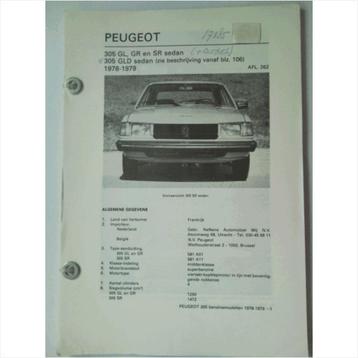 Peugeot 305 305 GLD = Diesel Vraagbaak losbladig 1978-1979 #