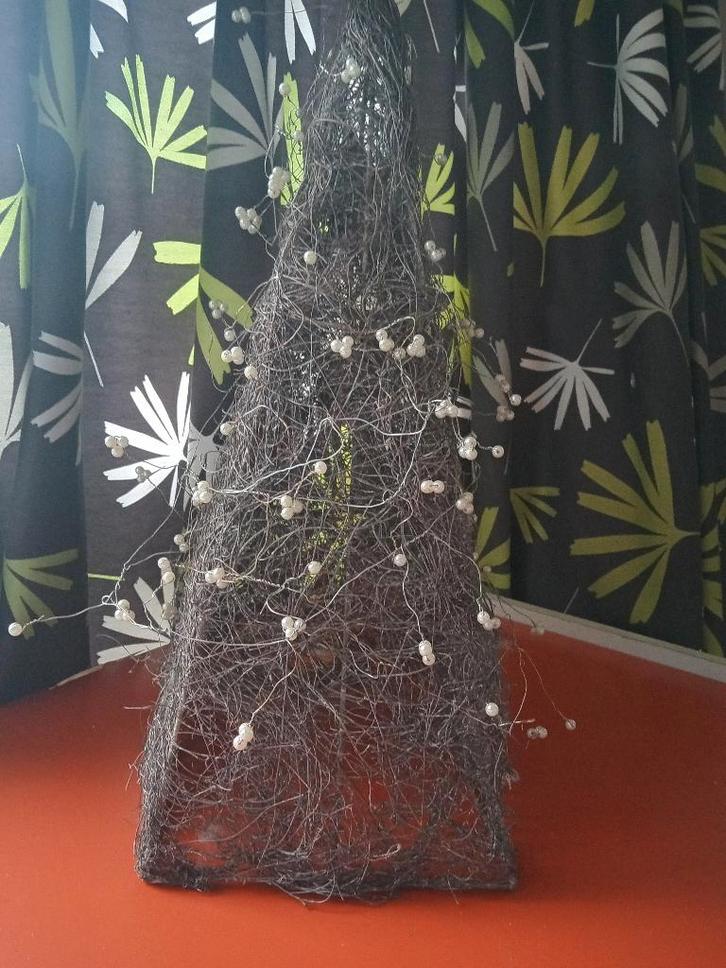 Kerstboom PYRAMIDE versierd / pareltjes VINTAGE, Divers, Noël, Utilisé, Enlèvement