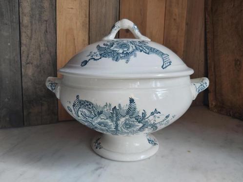 Prachtige oude zware soupiere / soepterrine NIMY, Antiek en Kunst, Antiek | Servies los, Ophalen of Verzenden