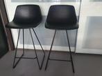 ***2x Lapalma Miunn design barkrukken- 65cm (zwart LEDER)***, Ophalen, Met voetsteun, 60 tot 90 cm, Zo goed als nieuw