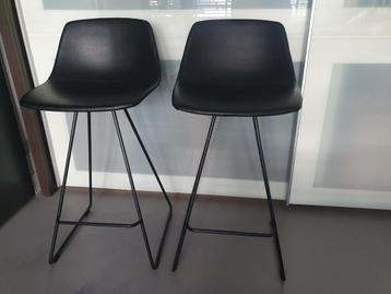 ***2x Lapalma Miunn design barkrukken- 65cm (zwart LEDER)*** beschikbaar voor biedingen