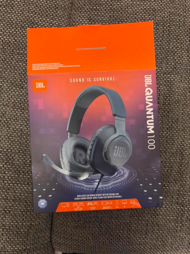 JBL Quantum 100, Audio, Tv en Foto, Hoofdtelefoons, Op oor (supra aural), Overige merken, Ophalen