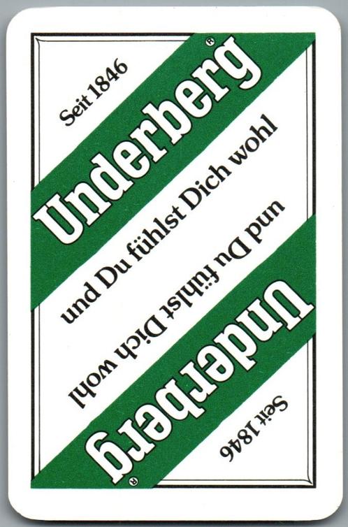 speelkaart - LK12722 - 2x Underberg, Verzamelen, Speelkaarten, Jokers en Kwartetten, Zo goed als nieuw, Speelkaart(en), Verzenden