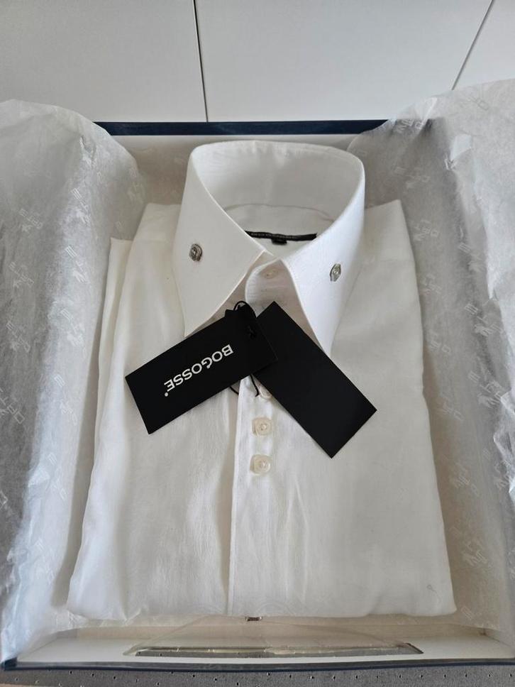 Luxe overhemd van het merk Boggosse in originele verpakking, Kleding | Heren, Overhemden, Nieuw, Wit, Ophalen of Verzenden