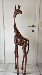 Handgemaakte houten giraf 150cm, Antiek en Kunst, Kunst | Beelden en Houtsnijwerken, Ophalen