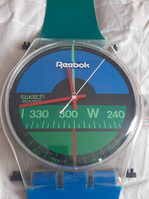 ZELDZAAM! Maxi SWATCH REEBOOK NAUTILUS AG 1987 in topcondit, Verzamelen, Merken en Reclamevoorwerpen, Zo goed als nieuw, Ophalen of Verzenden