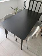 Tafel, zwart/essenfineer, 140x78 cm ( Excl. stoelen), Huis en Inrichting, Tafels | Eettafels, Ophalen, 100 tot 150 cm, 50 tot 100 cm