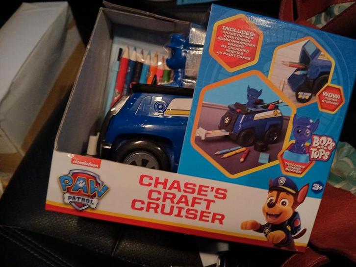 PAW PATROL Chase's craft cruiser + knutsel en schilderset, Kinderen en Baby's, Speelgoed | Overig, Nieuw, Jongen, Verzenden