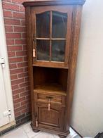 Mooie houten hoek vitrinekast, Huis en Inrichting, Kasten | Boekenkasten, Ophalen, Zo goed als nieuw