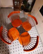 windsor stijl stoelen, Huis en Inrichting, Ophalen, Gebruikt, Rood, Hout