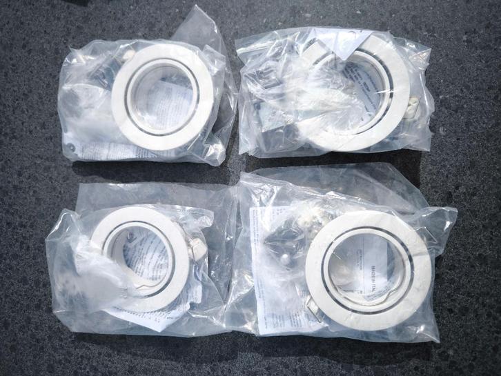 4 Inbouwspots (nieuw), Huis en Inrichting, Lampen | Spots, Nieuw, Plafondspot of Wandspot, Overige materialen, Halogeen, Led, Inbouw