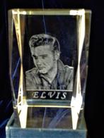 Kristal glas laserblok hologram met Elvis Presley portret, Ophalen, Nieuw, Kristal, Overige typen