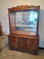 vintage retro , vitrine kast 120x166x45 cm is in 2 delen., Huis en Inrichting, Kasten | Vitrinekasten, Ophalen, Gebruikt