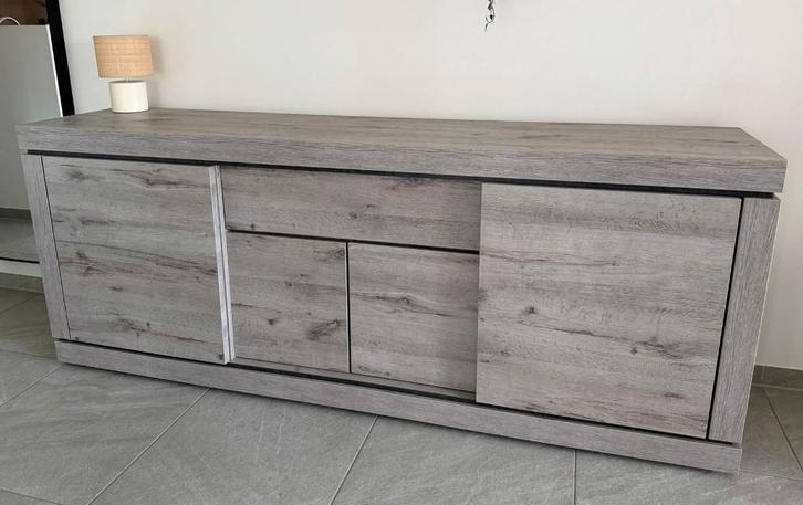 Salle à manger complète de style moderne/campagnard, Maison & Meubles, Salles à manger complètes, Comme neuf, 6 à 8 chaises, Enlèvement