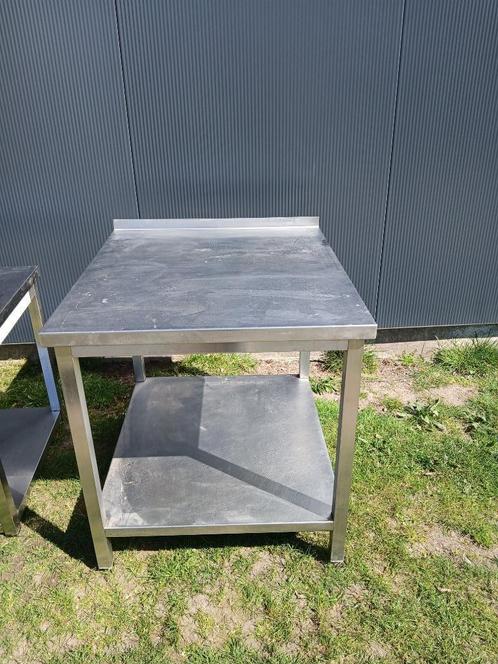 Horeca inox tafels, Huis en Inrichting, Tafels | Bijzettafels, Gebruikt, Vierkant, Overige materialen, Ophalen