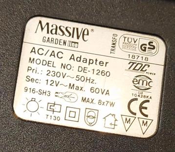 Transformateur massif 220-230V/12V-60W, Enlèvement ou Envoi