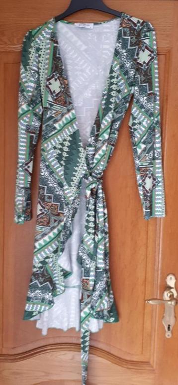 By Swan - robe - manches longues - imprimé vert - taille M