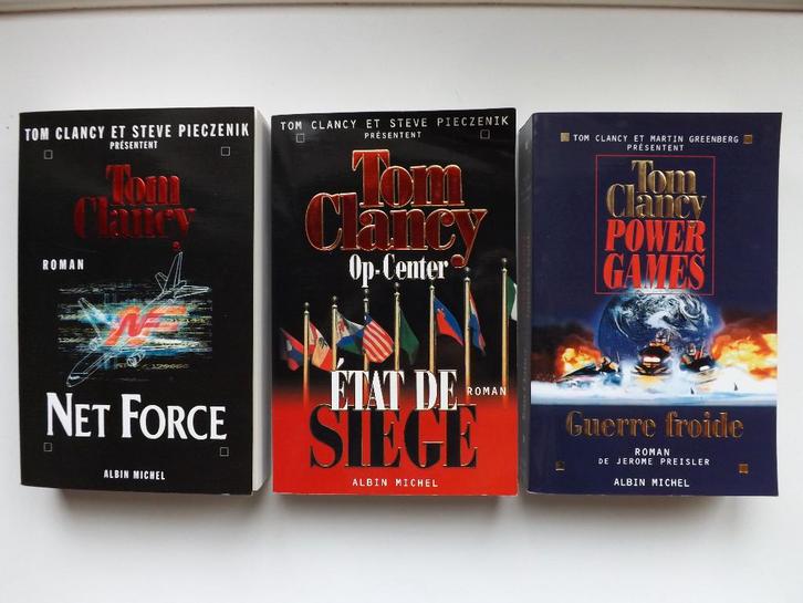 3 livres TOM CLANCY Guerre froide/Etat de siège/Net Force, Boeken, Thrillers, Zo goed als nieuw, Ophalen of Verzenden