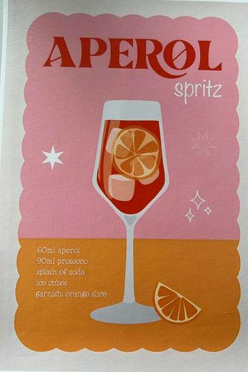 Poster sur toile Aperol Spritz 4 - Mancave pool house neuf, Enlèvement ou Envoi, Comme neuf, Emballage
