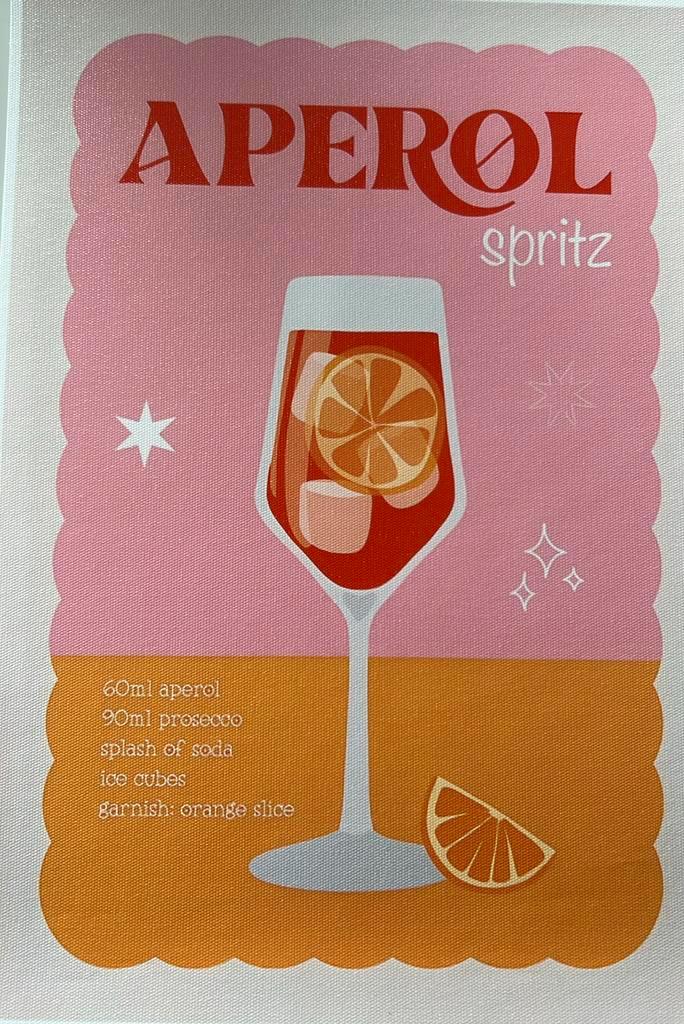 Poster op canvas Aperol Spritz 4 - mancave poolhouse nieuw, Verzamelen, Merken en Reclamevoorwerpen, Zo goed als nieuw, Verpakking