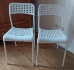 2 chaises blanches., Maison & Meubles, Comme neuf, Enlèvement ou Envoi