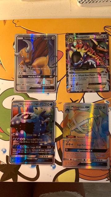 Tauros GX & Mkangaskhan EX & Wishiwashi GX & Metagross GX beschikbaar voor biedingen