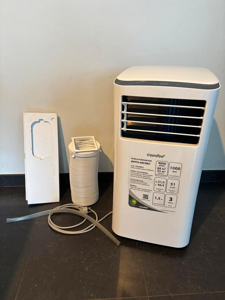 Comfee mobiele airco MPPH-09CRN7 – slechts 2 zomers gebruikt, Elektronische apparatuur, Airco's, Mobiele airco, Afstandsbediening