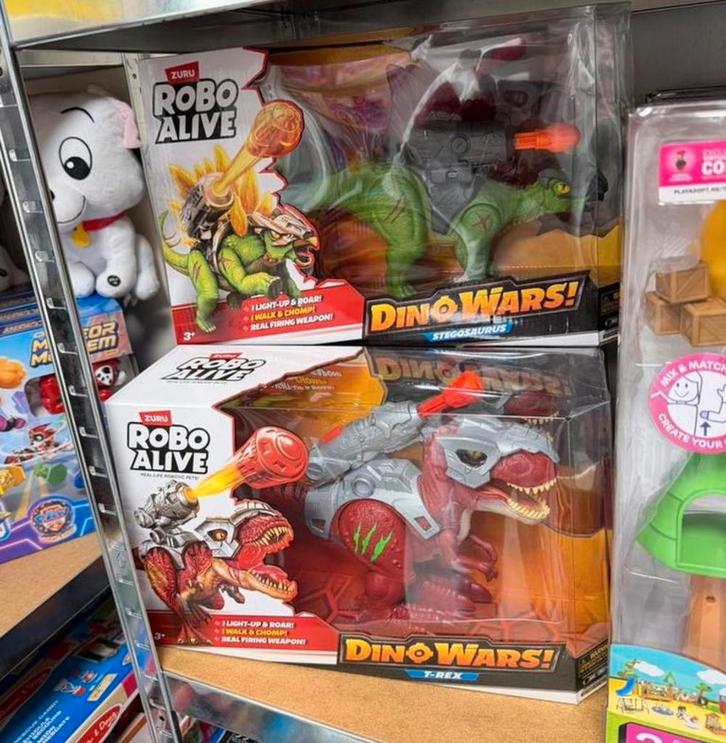 Robot peluche Robo Alive Dino Wars T-Rex Stégosaure NOUVEAU, Enfants & Bébés, Jouets | Figurines, Neuf, Enlèvement ou Envoi