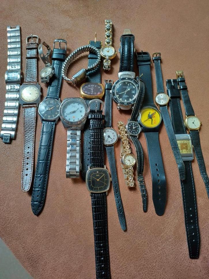 lot van 17 horloges. ( edox, verdal, duward,...), Handtassen en Accessoires, Horloges | Antiek, Onbekend, Ophalen of Verzenden