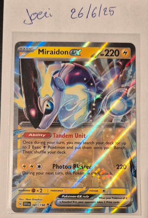 Pokemon - Miraidon ex #81, Hobby en Vrije tijd, Verzamelkaartspellen | Pokémon, Nieuw, Losse kaart, Foil, Ophalen of Verzenden