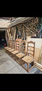 Lot de 6 chaises anciennes en chêne chevillées., Enlèvement ou Envoi