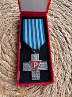 Poolse onderscheiding / Auschwitz kruis lintje - medaille, Verzamelen, Ophalen of Verzenden, Landmacht, Lintje, Medaille of Wings