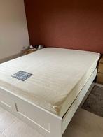 2-persoonsbed 160x200 met traagschuim matras, Ophalen, Gebruikt, Wit, Tweepersoons