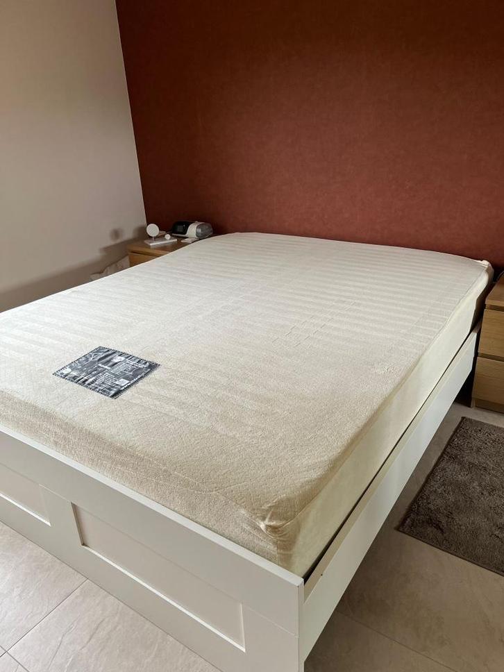 2-persoonsbed 160x200 met traagschuim matras, Huis en Inrichting, Slaapkamer | Bedden, Gebruikt, Tweepersoons, 160 cm, 200 cm
