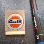 Kleine papier klem benzine merk Gulf vintage, Ophalen of Verzenden, Zo goed als nieuw, Merk