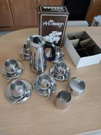 Lot de 6 tasses + cafetière  expresso + sucrier + lait, Overige materialen, Ophalen of Verzenden, Zo goed als nieuw, Overige stijlen
