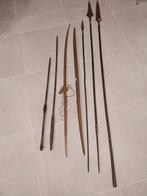 Joli lot de lances africaines, arcs...7 pièces, Antiquités & Art, Enlèvement