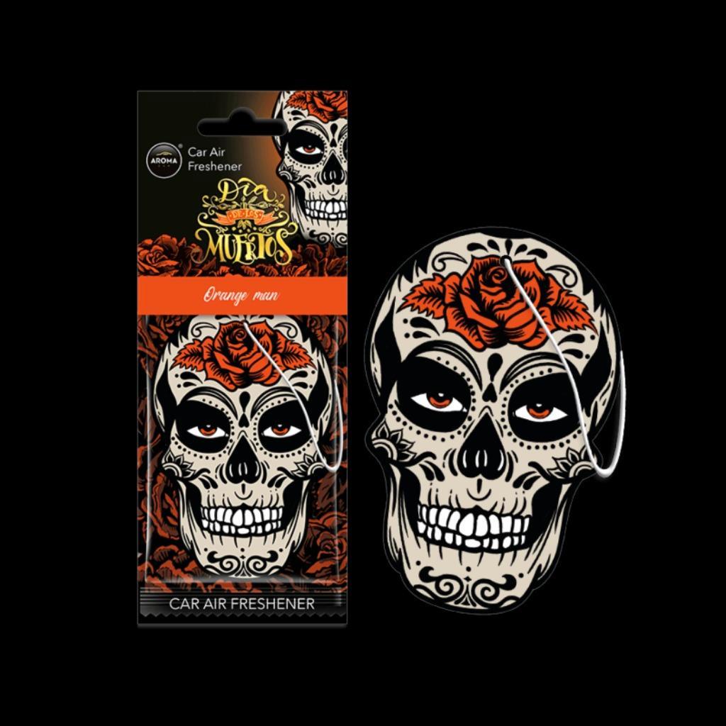 ② DESODORISANT AUTO - AROMA - MUERTOS SKULL ORANGE — Tuning