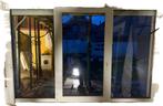 Wit pvc raam dubbel glad 246 breed op 160 hoog, Doe-het-zelf en Bouw, Raamkozijnen en Schuifdeuren, Kunststof, Raamkozijn, 150 tot 225 cm