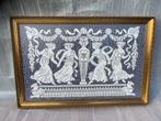 Mooi handgeborduurde kader, Antiek en Kunst, Ophalen