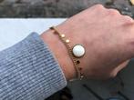 Bracelet jonc By Céleste doré ronds pierres blanches, Bijoux, Sacs & Beauté, Acier, Avec bracelets à breloques ou perles, Enlèvement ou Envoi
