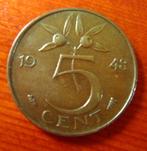 Pièce monnaie PAYS-BAS - 5 cents - 1948, Timbres & Monnaies, Monnaies | Pays-Bas, Reine Beatrix, Envoi, Monnaie en vrac, 5 centimes