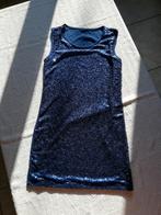 blauw glitterkleed maat 128, Kinderen en Baby's, Kinderkleding | Maat 128, Ophalen of Verzenden, Gebruikt, Jurk of Rok