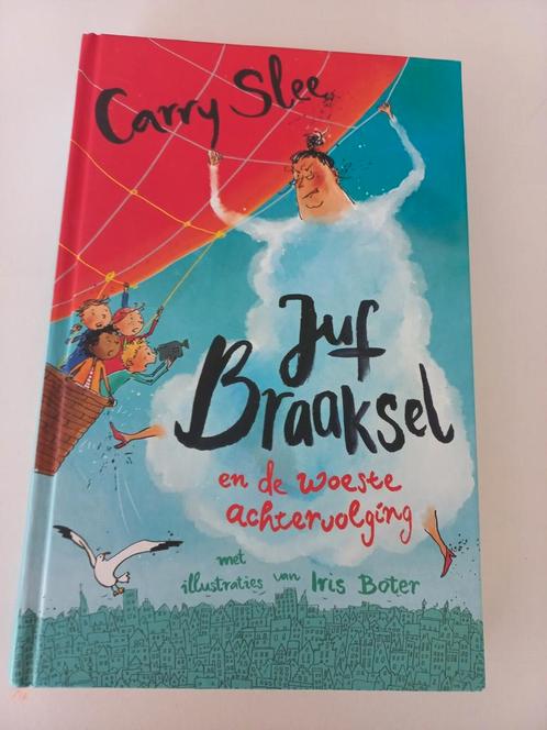Carry Slee - Juf Braaksel en de woeste achtervolging, Boeken, Kinderboeken | Jeugd | onder 10 jaar, Zo goed als nieuw, Ophalen