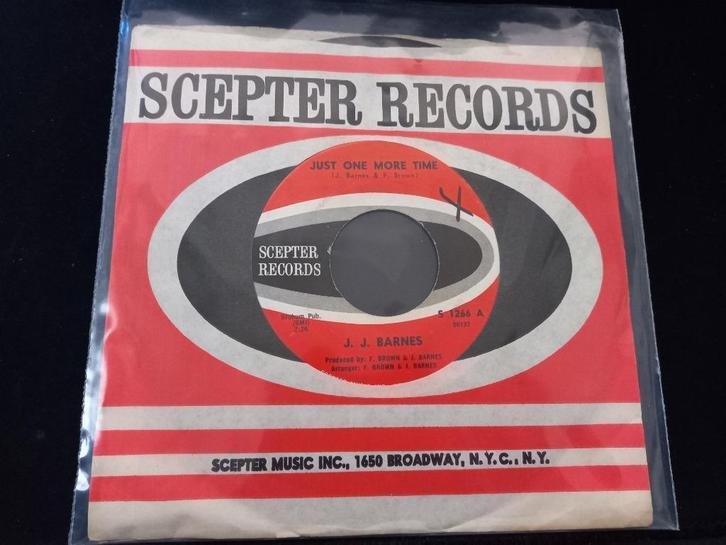 J. J. Barnes ‎– Just One More Time - '7 Popcorn Oldie, Cd's en Dvd's, Vinyl Singles, Zo goed als nieuw, Single, R&B en Soul, 7 inch