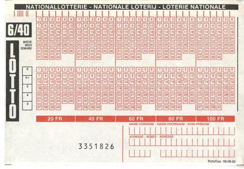 Gezocht: oude lotto formulieren, Verzamelen, Overige Verzamelen, Zo goed als nieuw, Ophalen